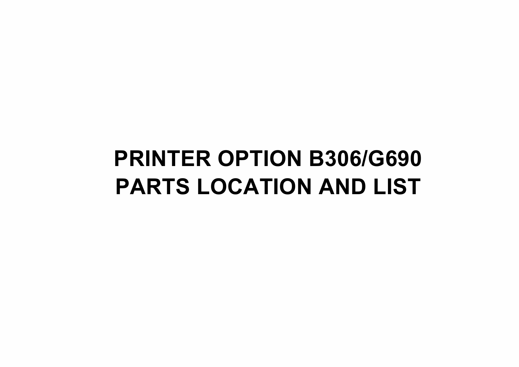 RICOH Options B306 G690 PRINTER-OPTION Parts Catalog PDF download-1
